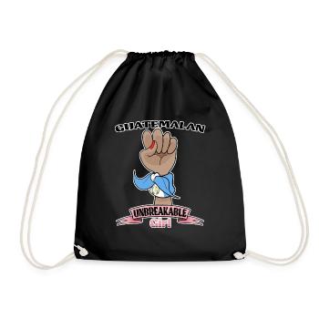 Guatemalan Girl Unbreakable I Heritage Guatemala - Drawstring Bag - black - Front