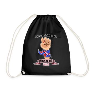 Fille islandaise incassable I Héritage islandais - Sac de sport léger - noir - Devant