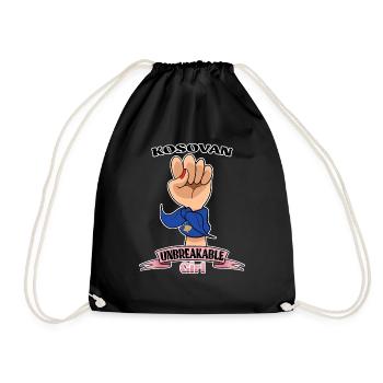 Fille kosovare incassable I Patrimoine kosovar I - Sac de sport léger - noir - Devant