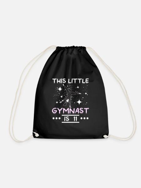 This little gymnast is 11 - Turnbeutel - Schwarz
