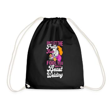 Welder Welding Female Welder Don't - Turnbeutel - Schwarz - Vorne