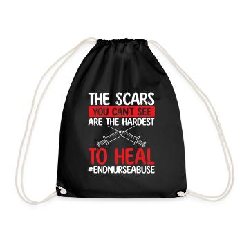 Nursing Violence Scars Nurse Abuse Survivor - Turnbeutel - Schwarz - Vorne