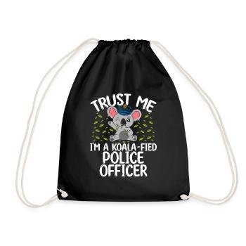 Koalafied Police Officer Koalas Car Policeman - Turnbeutel - Schwarz - Vorne