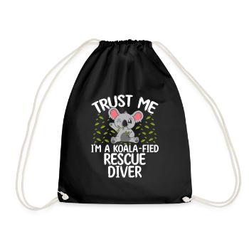 Diving First Koalafied Rescue Diver Instructor - Drawstring Bag - black - Front