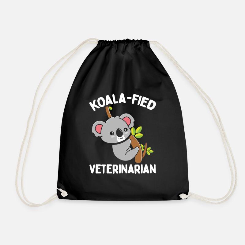 Veterinarian Koalafied Vet School Koala - Turnbeutel - Schwarz