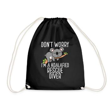 Koalafied Rescue Diving Instructor Koala Dive - Drawstring Bag - black - Front