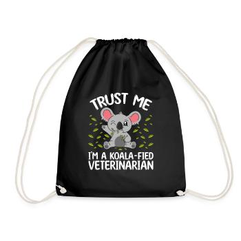 Veterinary Technician Koalafied Veterinarian - Turnbeutel - Schwarz - Vorne