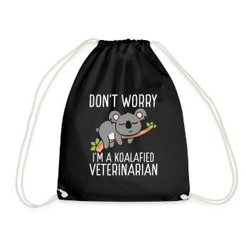 Koalafied Veterinarian Vet Tech Essentials - Turnbeutel - Schwarz - Vorne