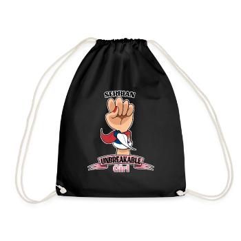 Fille serbe incassable I Héritage serbe I - Sac de sport léger - noir - Devant