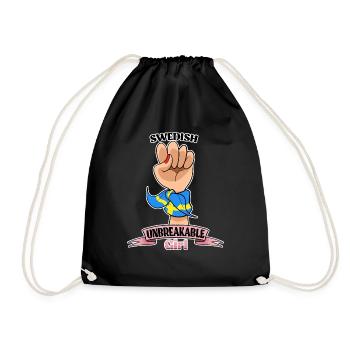 Fille suédoise incassable I Héritage suédois I - Sac de sport léger - noir - Devant