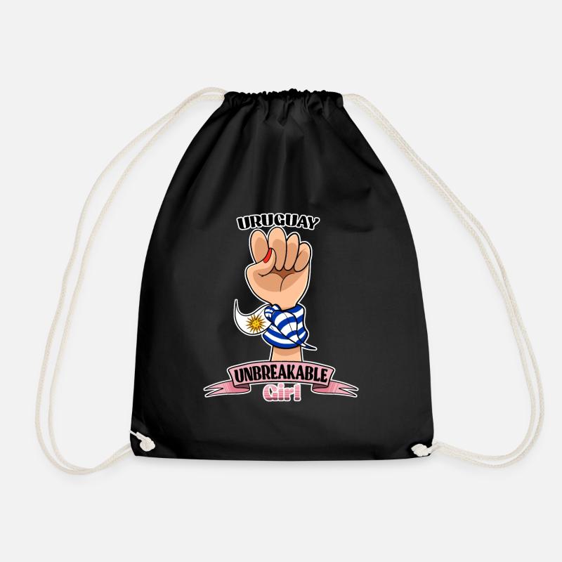 Uruguay Girl Unbreakable I Uruguay Heritage I - Turnbeutel - Schwarz