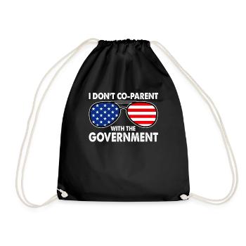 I Don't CoParent With The Government Sunglasses - Drawstring Bag - black - Front