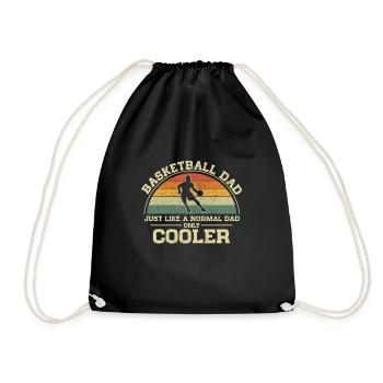 Basketball Dad Just Like A Normal Dad Only Cooler - Drawstring Bag - black - Front