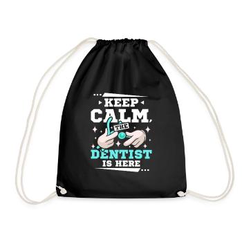 Restez calme le dentiste est ici - Sac de sport léger - noir - Devant