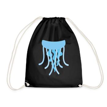 Funny Animal Jellyfish Costume For Halloween - Drawstring Bag - black - Front