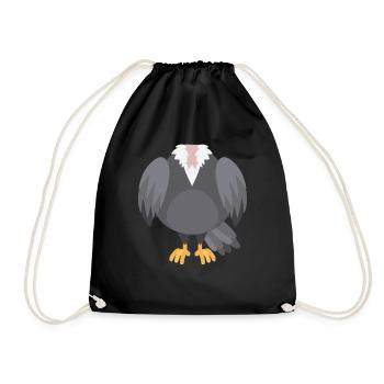 Funny Animal Turkey Costume For Halloween - Drawstring Bag - black - Front