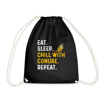 Molinasittich Parrot Bird Sun Parakeet - Drawstring Bag - black - Front
