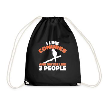 Molinasittich Parrot Bird Sun Parakeet - Drawstring Bag - black - Front