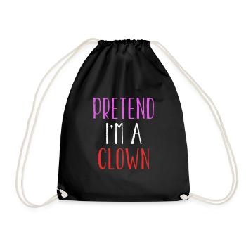 Drôle de faire semblant que je suis clown Costume pour Halloween - Sac de sport léger - noir - Devant