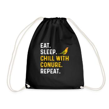 Molinasittich Parrot Bird Sun Parakeet - Drawstring Bag - black - Front