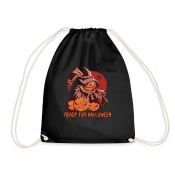 Horreur Scythe Witch Pumpkin Prêt Halloween - Sac de sport léger - noir - Devant
