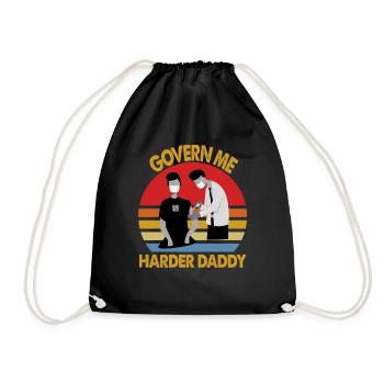Govern Me Harder Daddy Retro - Drawstring Bag - black - Front