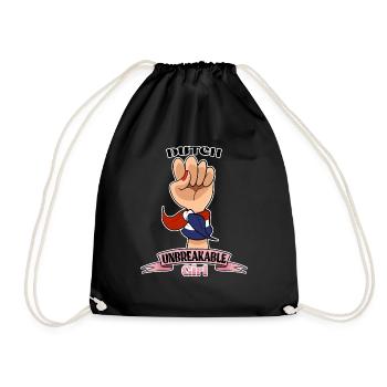 Fille hollandaise incassable I Héritage néerlandais I - Sac de sport léger - noir - Devant