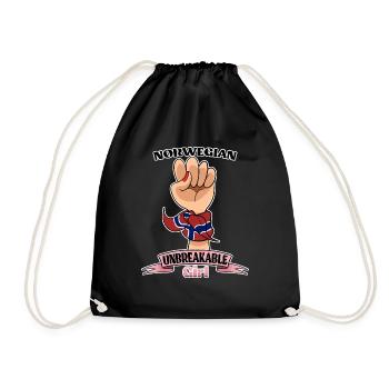 Norwegian Girl Unbreakable I Norwegian Heritage - Drawstring Bag - black - Front