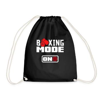 Lustiges Boxen Boxer Geschenk - Turnbeutel - Schwarz - Vorne