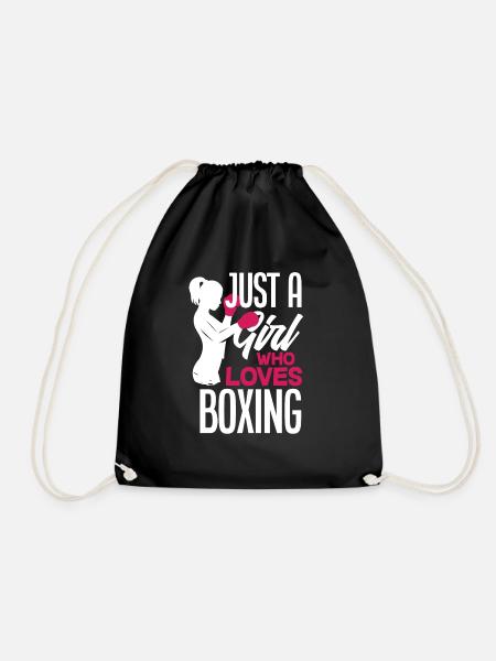 Funny Boxing Boxer Gift - Drawstring Bag - black