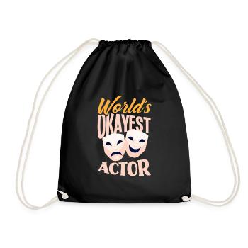 Funny Actor Actress Gift - Drawstring Bag - black - Front