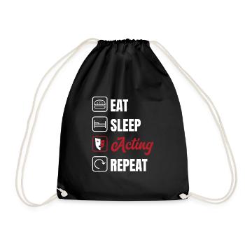 Funny Actor Actress Gift - Drawstring Bag - black - Front