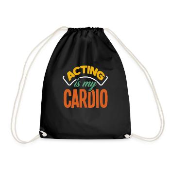 Funny Actor Actress Gift - Drawstring Bag - black - Front