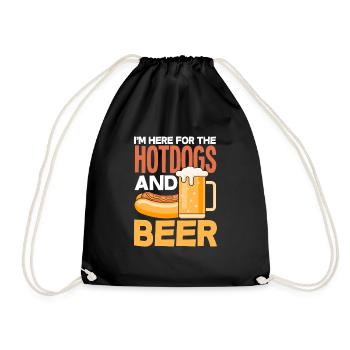 Hot Dog Hot Dogs Liebhaber Geschenk - Turnbeutel - Schwarz - Vorne