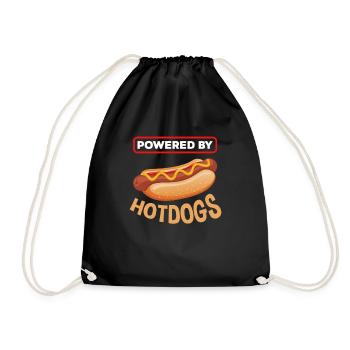Hot Dog Hot Dogs Liebhaber Geschenk - Turnbeutel - Schwarz - Vorne