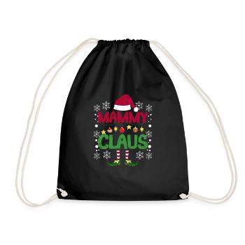 Mammy Claus Santa Funny Weihnachten Pyjamas Mom - Turnbeutel - Schwarz - Vorne