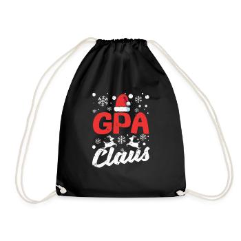 Gpa Claus Père Noël Matching Famille Grand-père - Sac de sport léger - noir - Devant