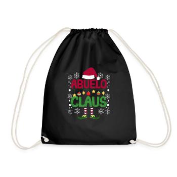 Abuelo Claus Santa Funny Matching Family - Drawstring Bag - black - Front