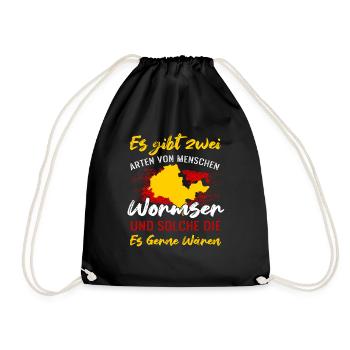 Es Gibt Zwei Arten Von Menschen Wormser - Turnbeutel - Schwarz - Vorne