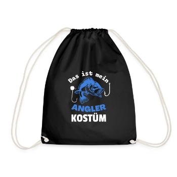This is my fishing costume for anglers on Halloween - Drawstring Bag - black - Front