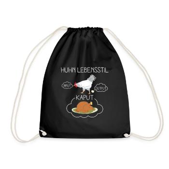 Chicken Lifestyle Input Output Kaput - Turnbeutel - Schwarz - Vorne