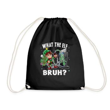 What the Elf Bruh High Gas Price Xmas 2022 - Drawstring Bag - black - Front