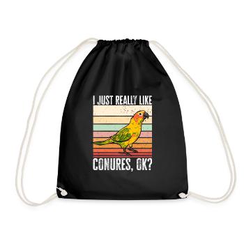 Molinasittich Perroquet Oiseau Perruche du Soleil - Sac de sport léger - noir - Devant