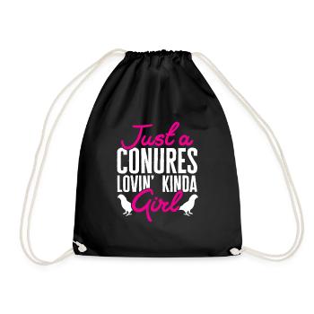Molinasittich Parrot Bird Sun Parakeet - Drawstring Bag - black - Front