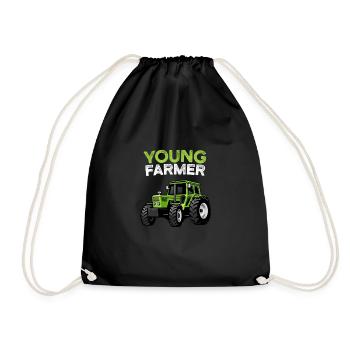 Offspring farmer Tractor - Drawstring Bag - black - Front