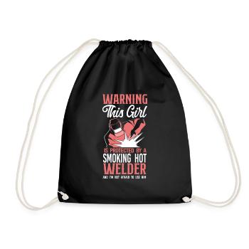 Soudeur Soudage Petite amie Avertissement - Sac de sport léger - noir - Devant