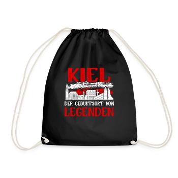 Kiel Der Geburtsort Von Legenden - Turnbeutel - Schwarz - Vorne