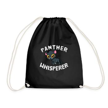Panther Whisperer Tiere Tierliebhaber Panther - Turnbeutel - Schwarz - Vorne