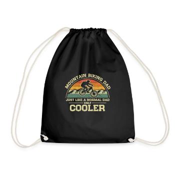 Mountain Bike Dad Like A Normal Dad Only Cooler - Drawstring Bag - black - Front