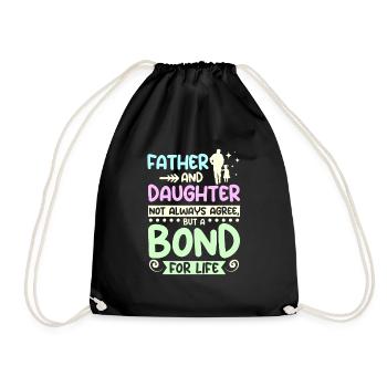 Père et fille un lien pour la vie - Sac de sport léger - noir - Devant